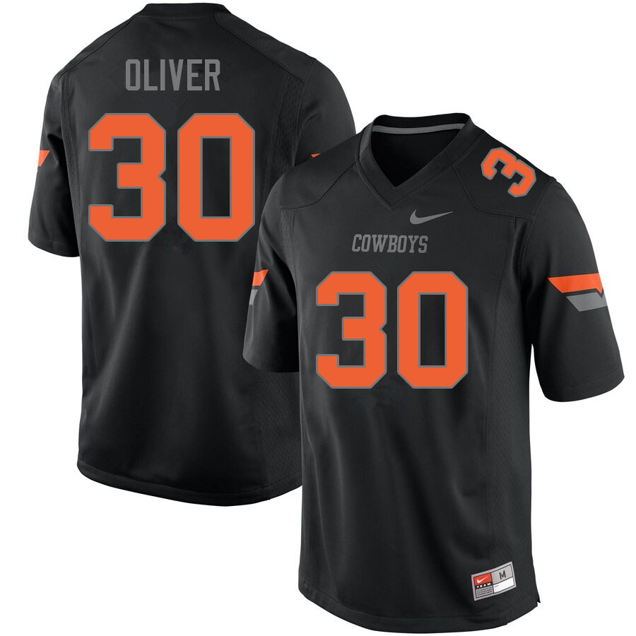 Men #30 Collin Oliver Oklahoma State Cowboys College Football Jerseys Sale-Black